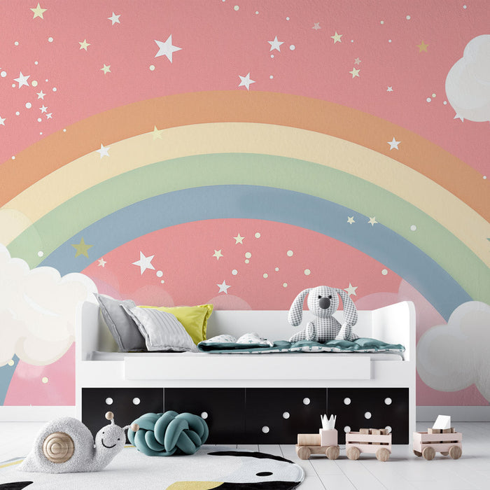 Regenbogen Tapete | Mädchen Schlafzimmer