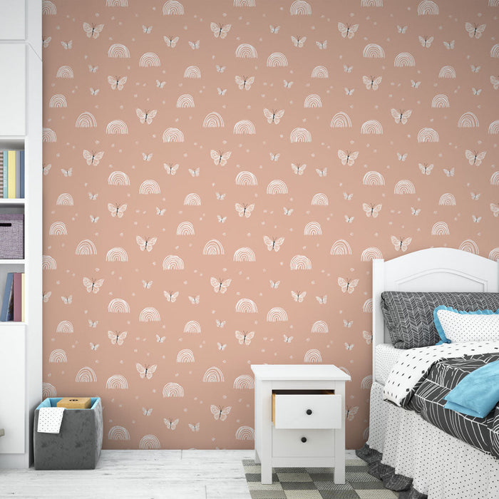 Tapete дъга и пеперуди | Меки пастелни цветове за радостна атмосфера