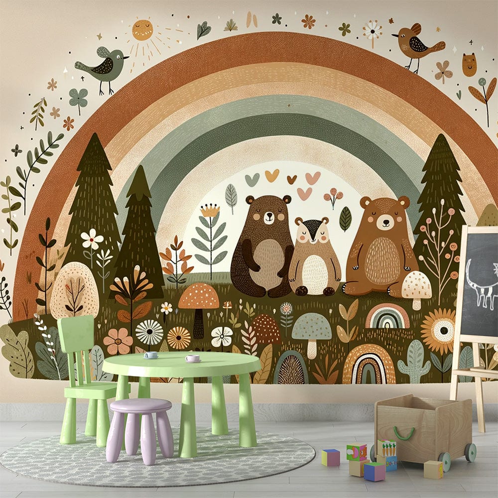 3D Rainbow Forest 19 Wall Murals