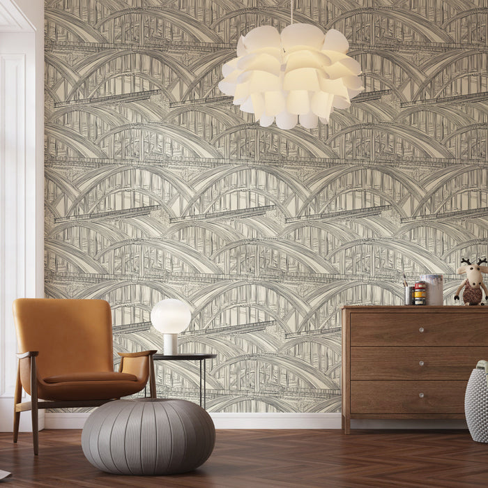 Tapeta oblouky | Motivy oblouků a mostů v jemných vzorech