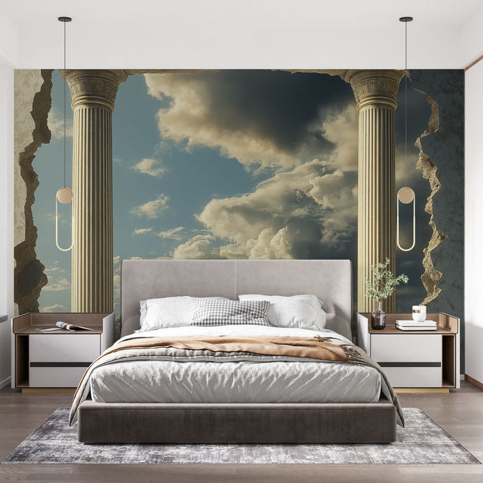 Tapeta klasické architektury | Otevírající se do dramatické oblohy s sloupy