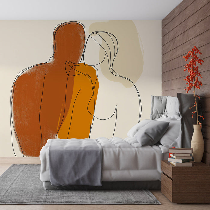 Tapeta nowoczesne art deco | Kochająca para