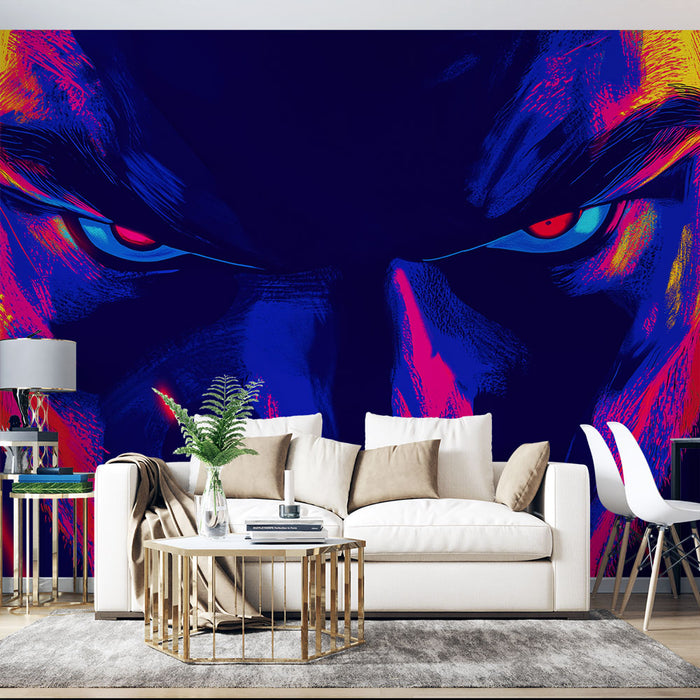 Tapete | Porträt mit leuchtenden Farben
