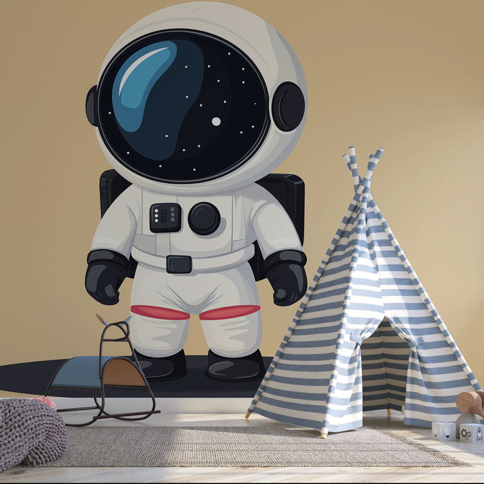 Tapeta astronaut | Zábavná ilustrace stylizovaného astronauta