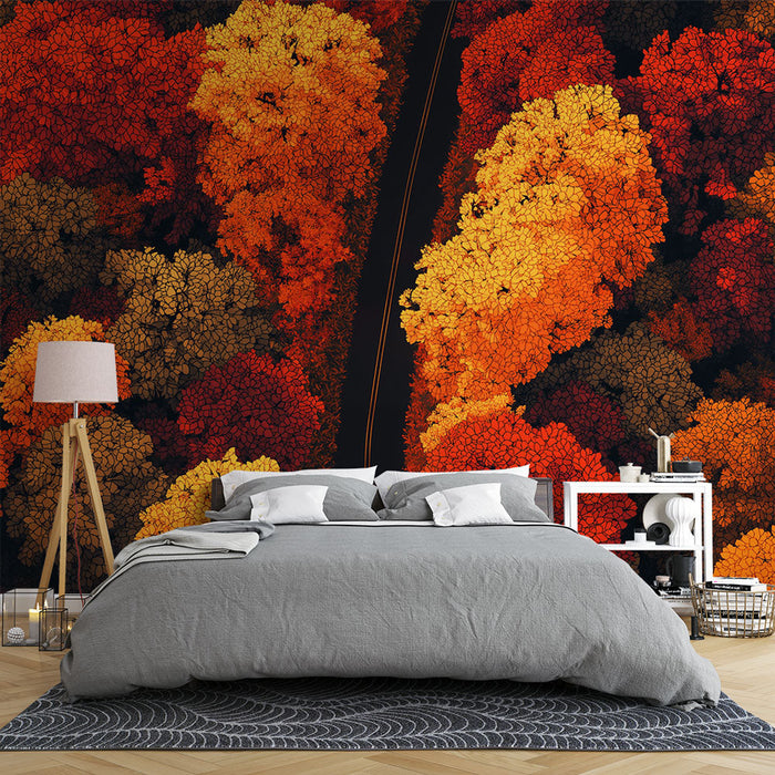 Tapet toamnă | Copaci în culorile calde ale toamnei