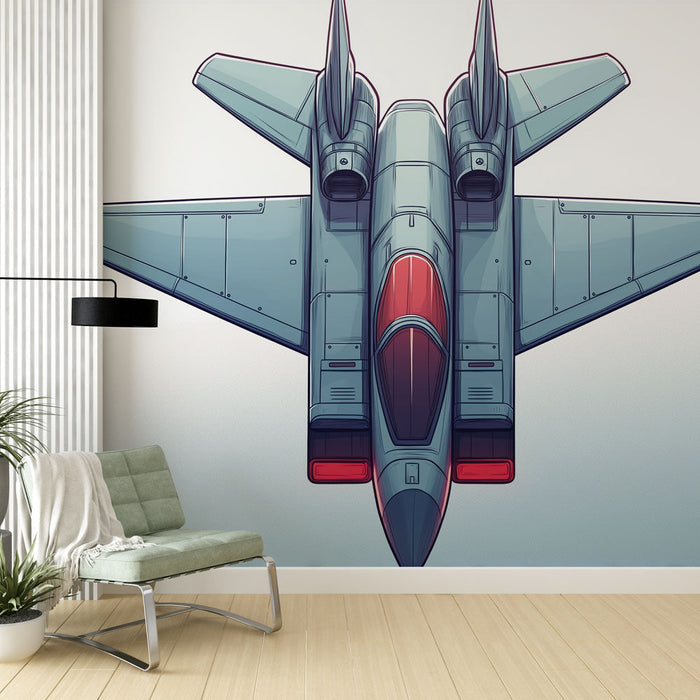 Mural Wallpaper fighter jet | Futuristic model with aerodynamic details