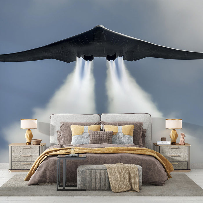Mural Wallpaper stealth-plane | A modern and innovative design in flight