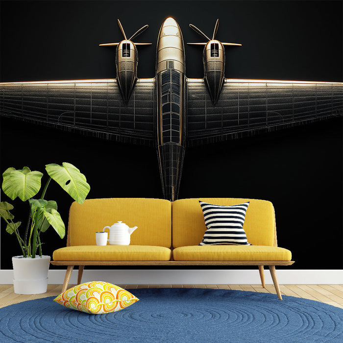 Fototapet retro-ucak | Klasik uçaklardan ilham alan minimalist tasarım