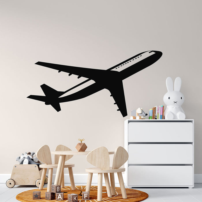 Mural Wallpaper airplane | Airplane silhouette in a minimalist design