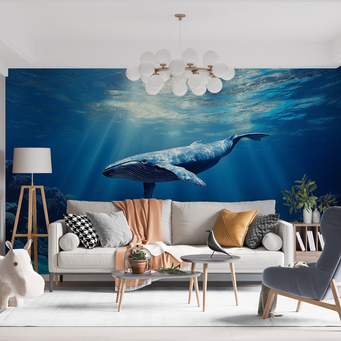 Tapetti valas | Majesteettinen ryhävalas kehittymässä valtameren syvyyksissä