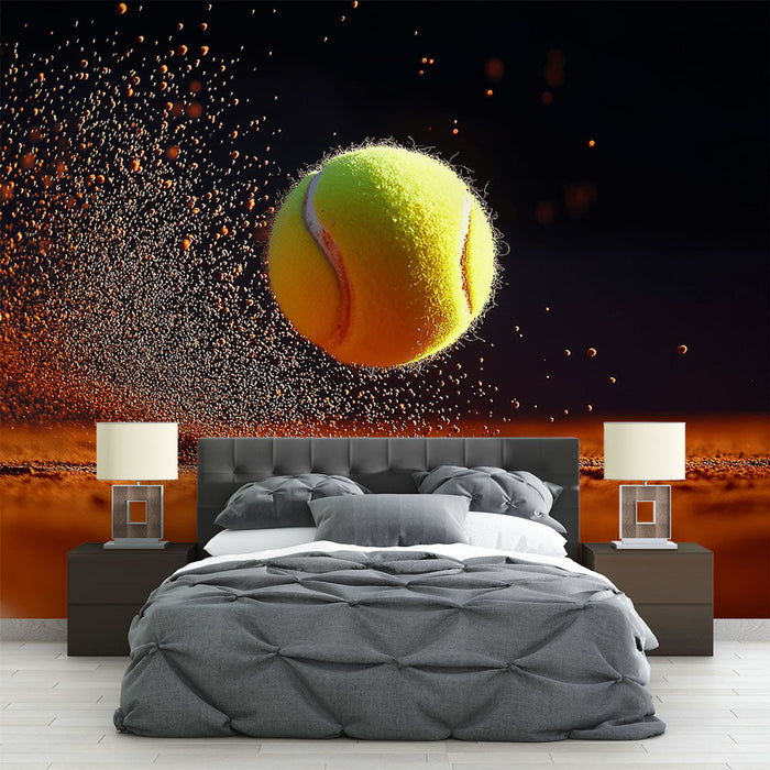 Tapeta pilka-tenisowa | Akcja na korcie ziemnym