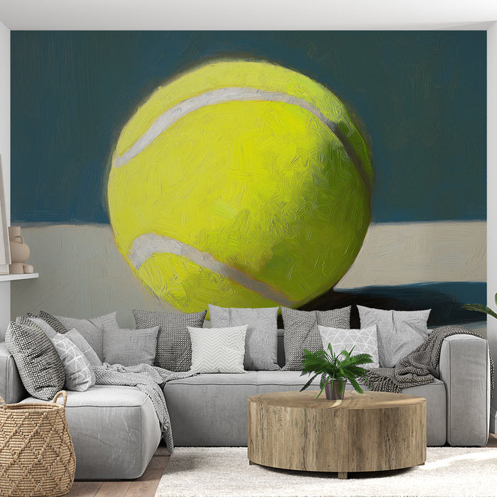 Tapetti tennis-pallo | Kirkas ja dynaaminen