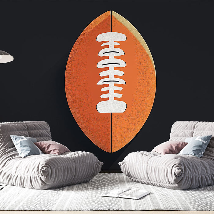 Mural Wallpaper minimalist american-football-ball | Modern and elegant design