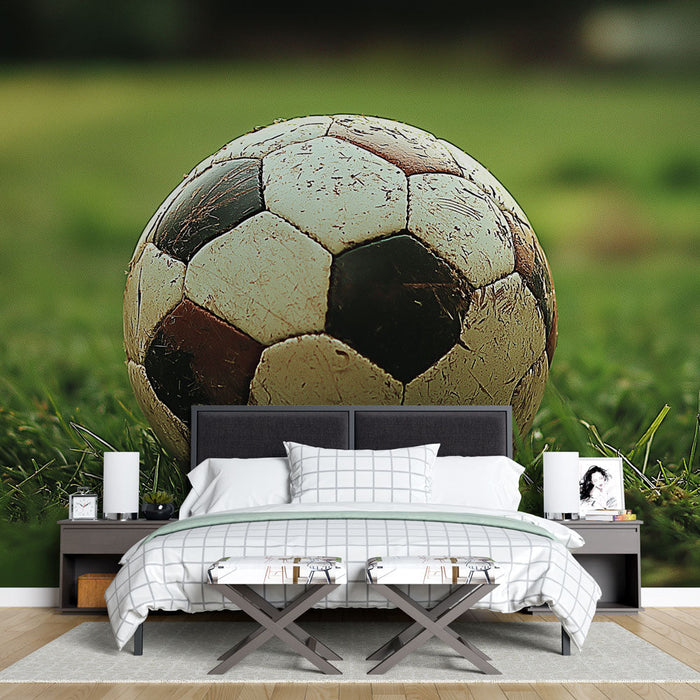 Muraaltapeet kulunud jalgpallipall | Ideaalne välitreeninguks