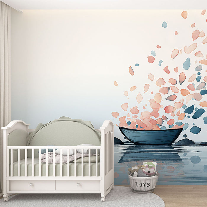 Papel de parede barco em decomposição | Combinando calma e explosão de cores