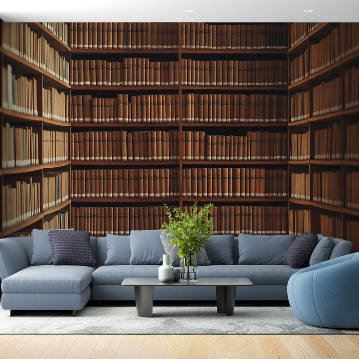 Fototapet kütüphanesi | Klasik kitaplarla dolu raflar