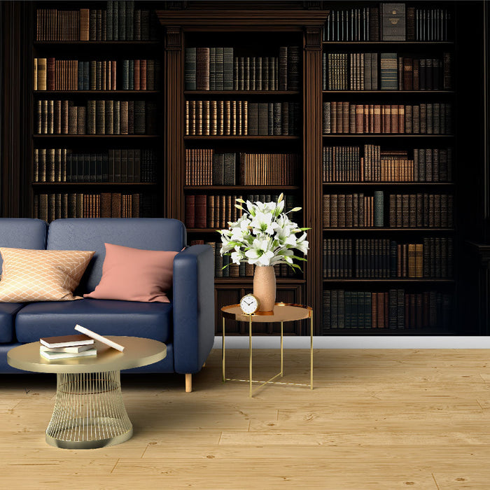 Carta da parati libreria | Scaffali e libri antichi