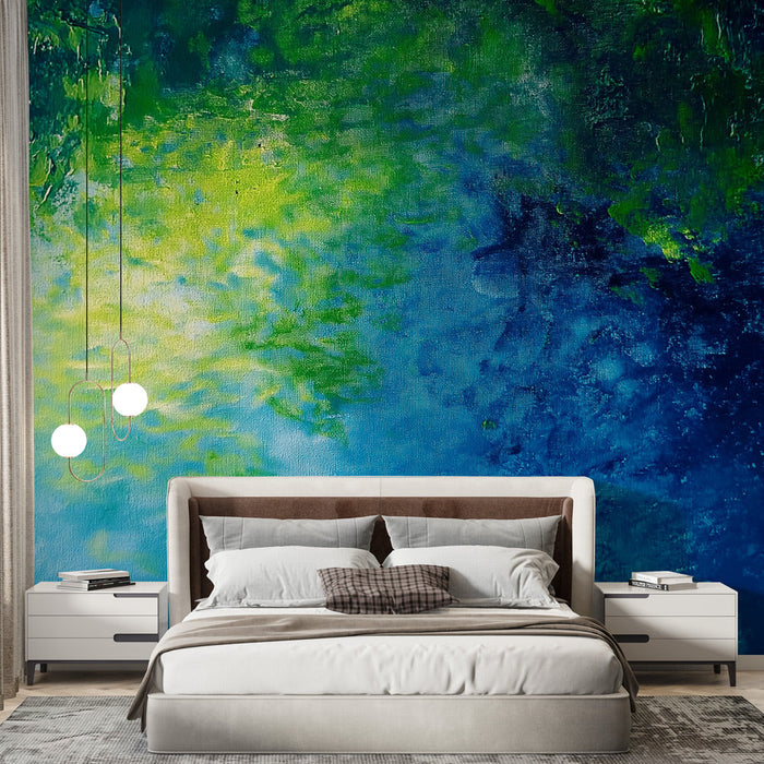 Mural Wallpaper blue and green | Rahustav veeline atmosfäär