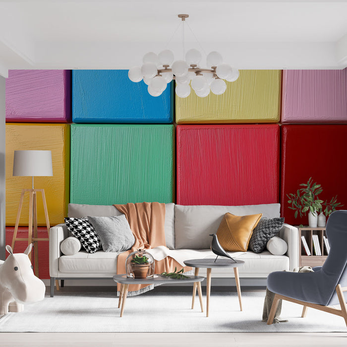 Tapeta barevné bloky | Jasné malířské čtverce pro hravou atmosféru