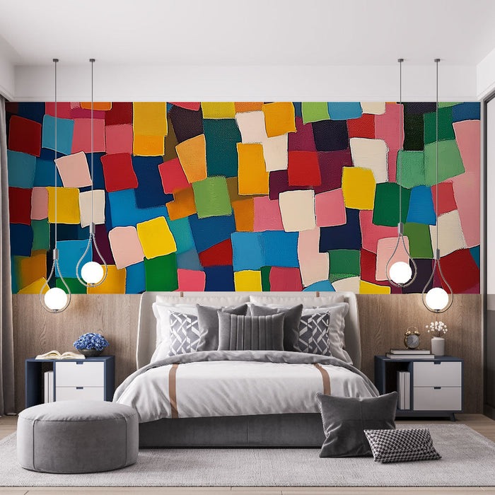 Tapete color blocks | Vibrant colored square patterns