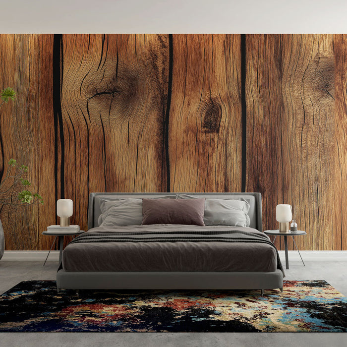 Tapete rustikales Holz | Natürliche und warme Holztexturen