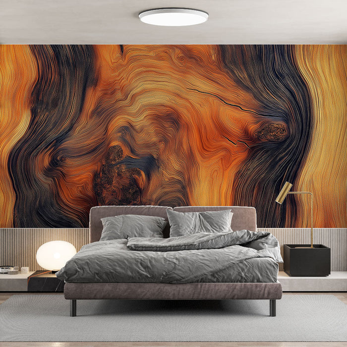 Tapet trä | Trätextur med varma och moderna nyanser