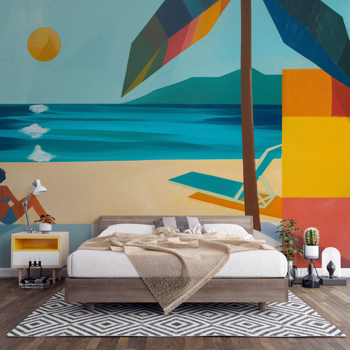 Kust Mural Behang | Abstracte Stijl