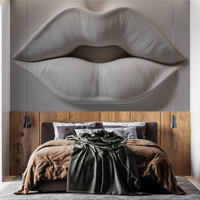 Foto Behang lippen | Modern en elegant ontwerp van gestileerde lippen