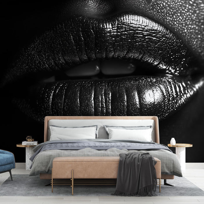 Foto Behang mond | Heldere zwarte lippen voor een gedurfd effect