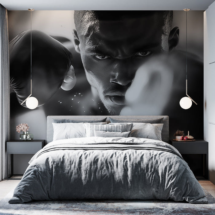 Mural Wallpaper boxing | Boxer ready for combat
Foto Behang boxing | Boxer ready for combat