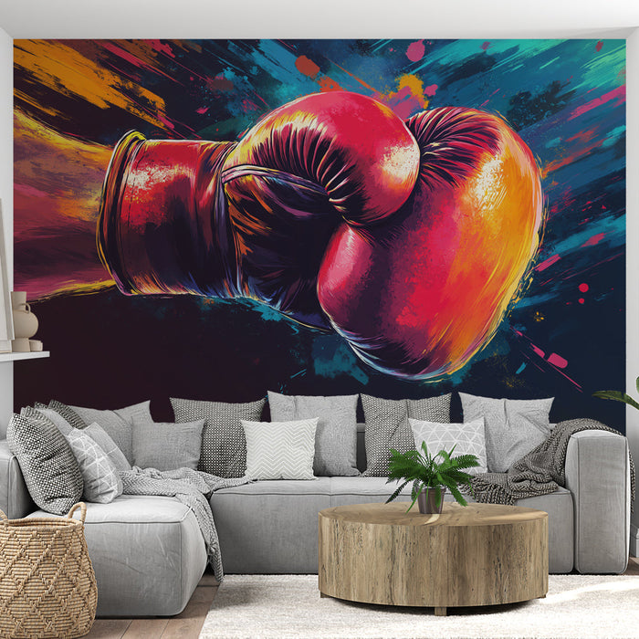 Tapeta boxování | Boxerská rukavice s dynamickou barvou