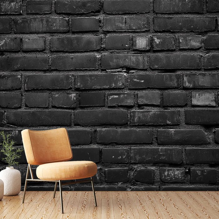 Papel pintado ladrillo negro | Pared de ladrillo envejecido para un estilo urbano