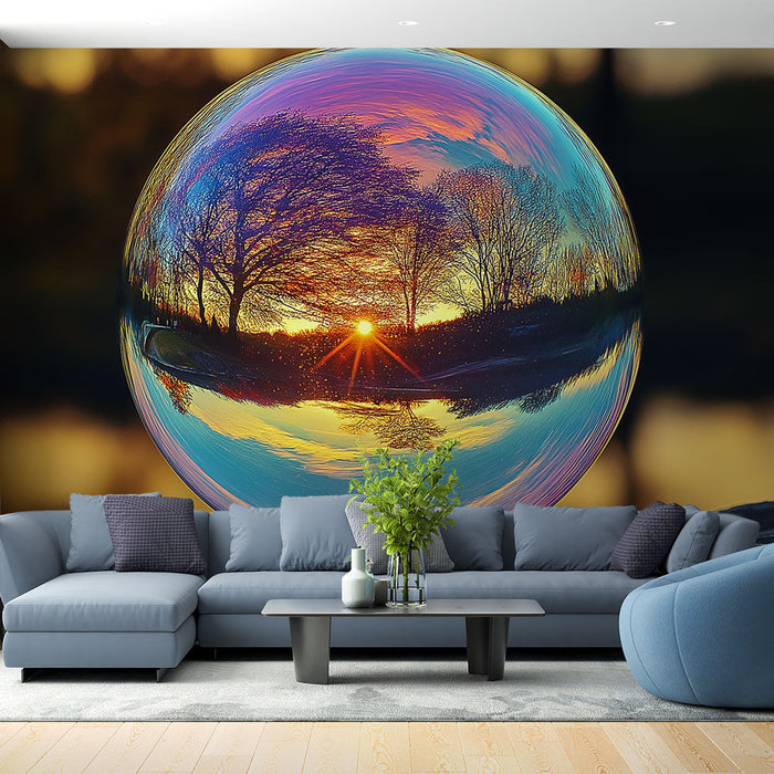 Mural Wallpaper bubble | Magnificent sunset captured