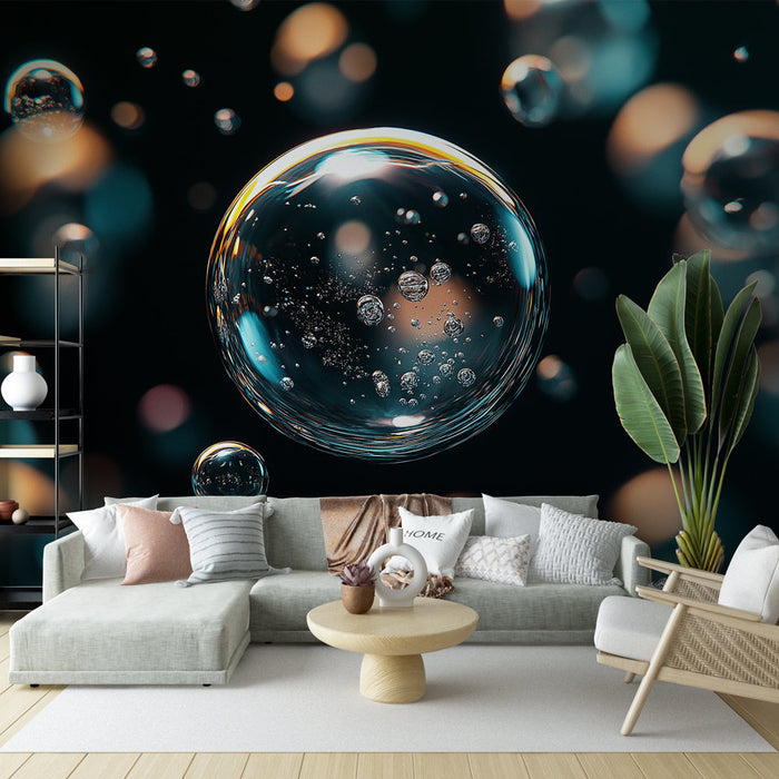 Carta da parati bolle d'acqua | Atmosfera acquatica luminosa