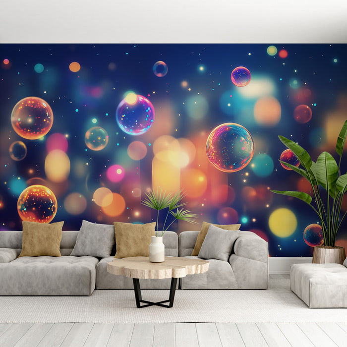 Papel pintado bubbles | Efecto luminoso y colorido