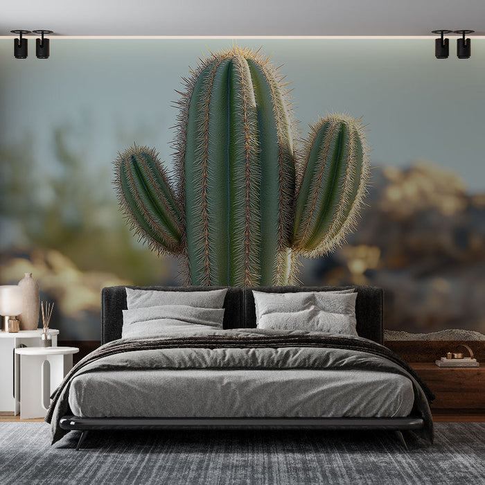 Foto Behang cactus | Majestueuze cactus op een natuurlijke achtergrond