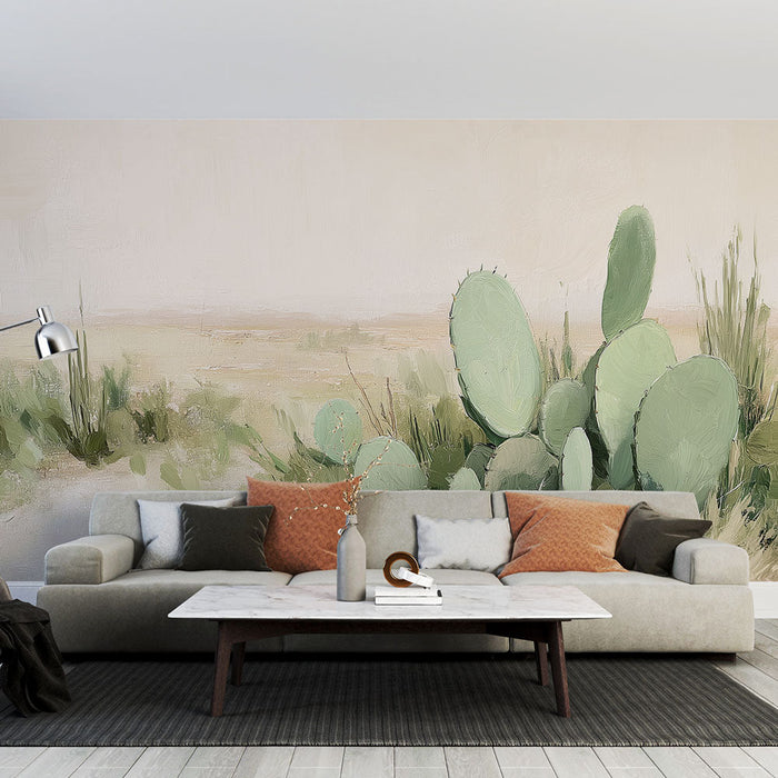 Mural Wallpaper cactus | Expanding the horizon with soothing cacti