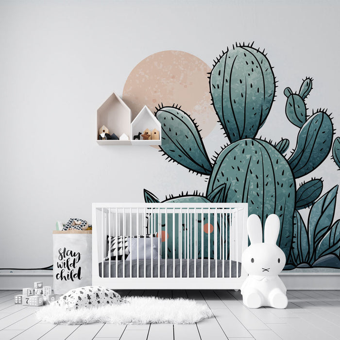 Fotótapéta aranyos kaktusz | Egy imádnivaló macska kaktusz egy napos égen