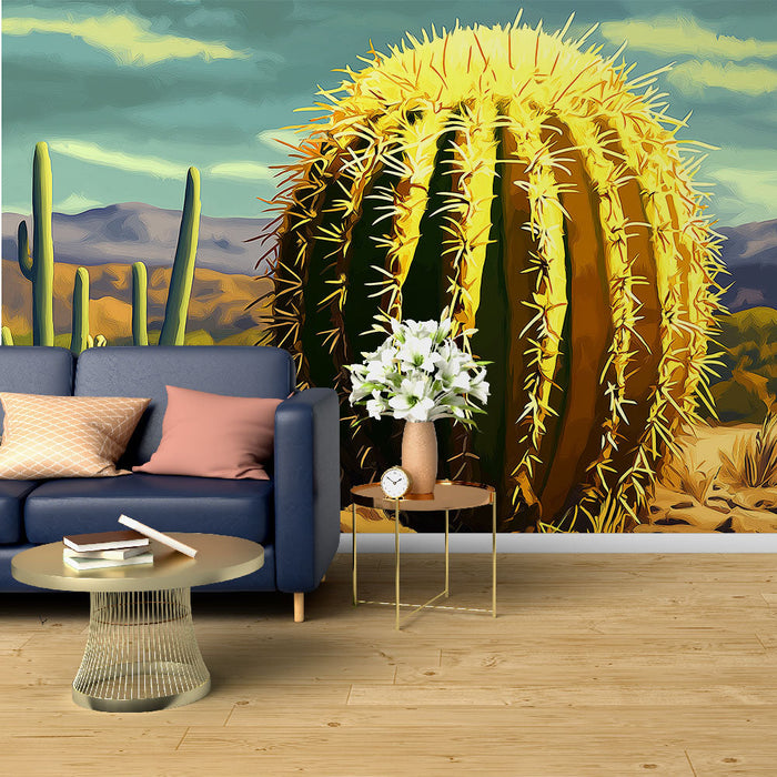 Papel pintado cactus | Obsesión floral de desiertos