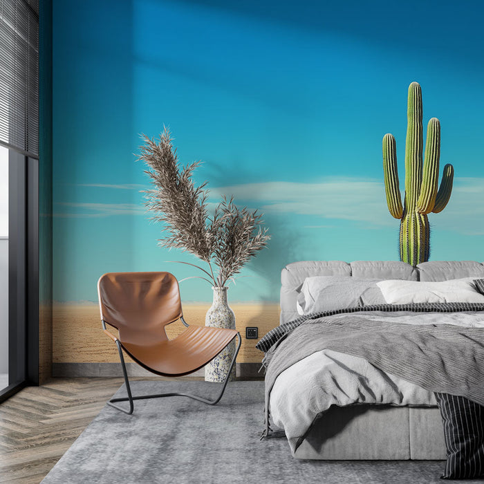 Papel pintado cactus | A majestic cactus in a sunny desert landscape