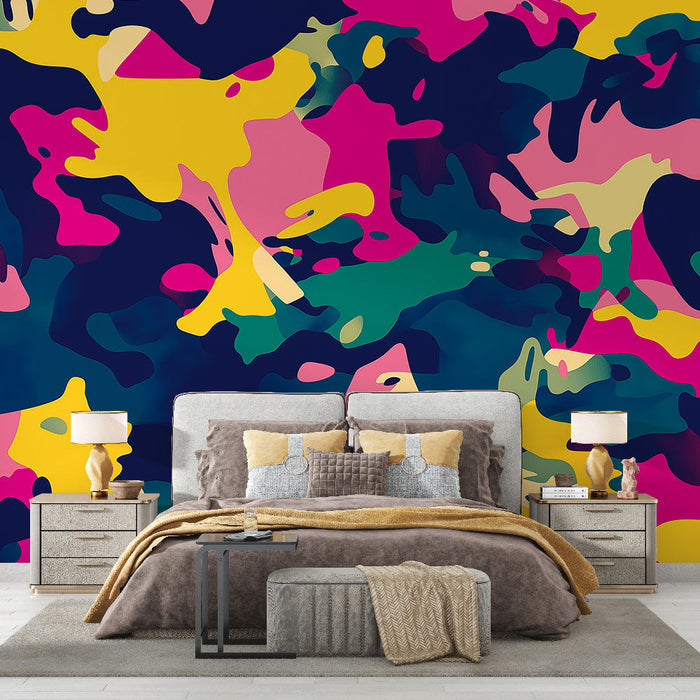 Mural Wallpaper kamuflasje | Lyse farger