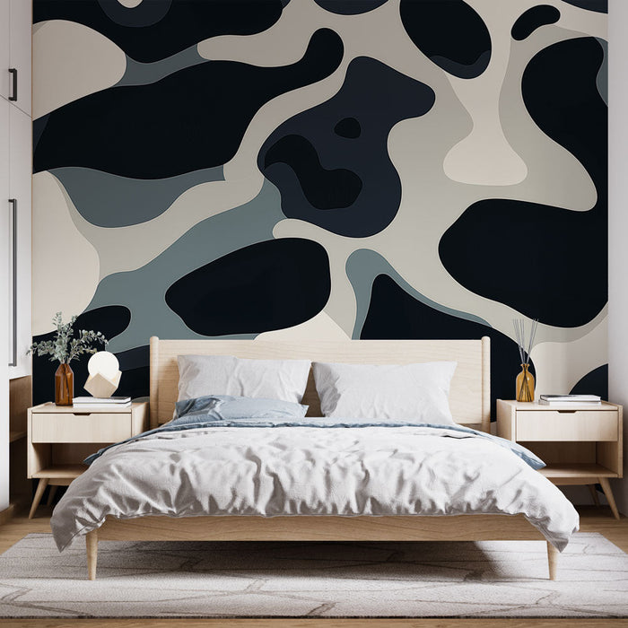 Mural Wallpaper camouflage | Roheline sinine ja beež