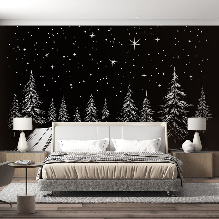 Tapeta camping | Stan táborák a hvězdná obloha