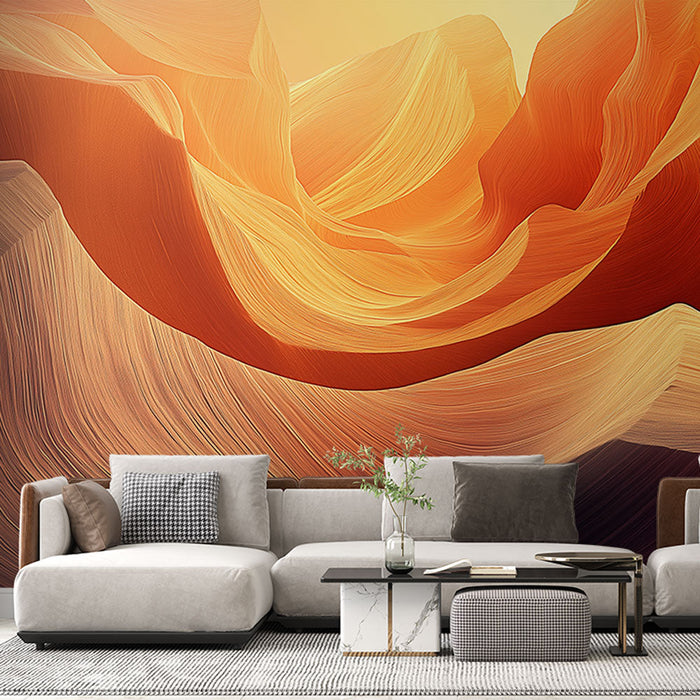 Mural Wallpaper canyon | Fluid patterns and heat gradients