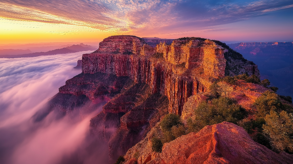 Foto Behang canyon | Spectaculair uitzicht op canyons bij zonsondergang