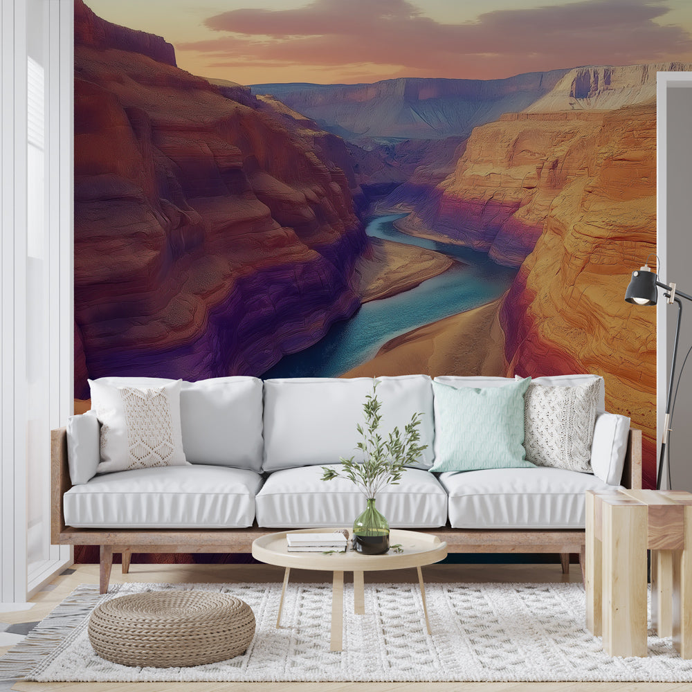 Carta da parati canyon | Vista spettacolare di un canyon ricco di colo —  WonderMural, image size:1000x1000