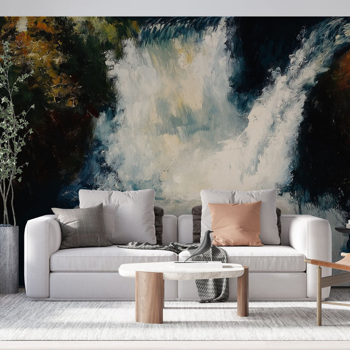 Fototapet foss | Sprut av livlig vann og lyse utbrudd