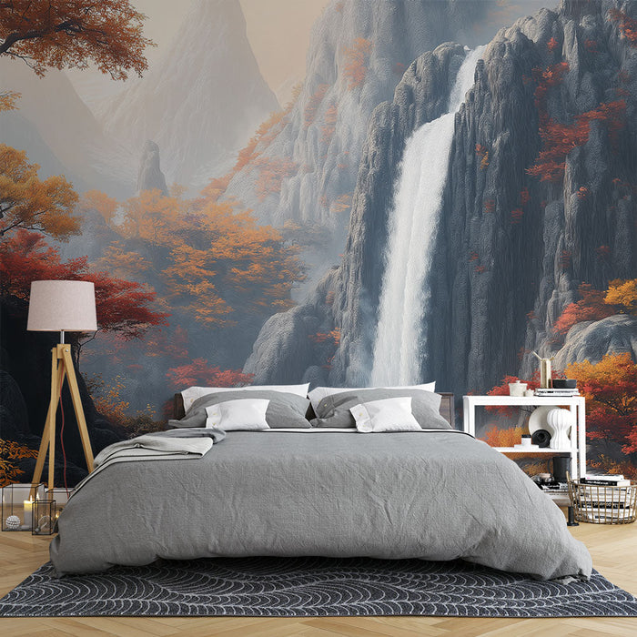 Maalritapett juga | Sügisene maastik juga ja mägine maastik