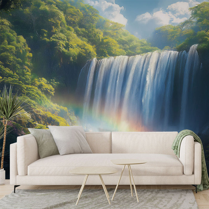 Seinapilt kosk | Võluv kose maastik vikerkaarega