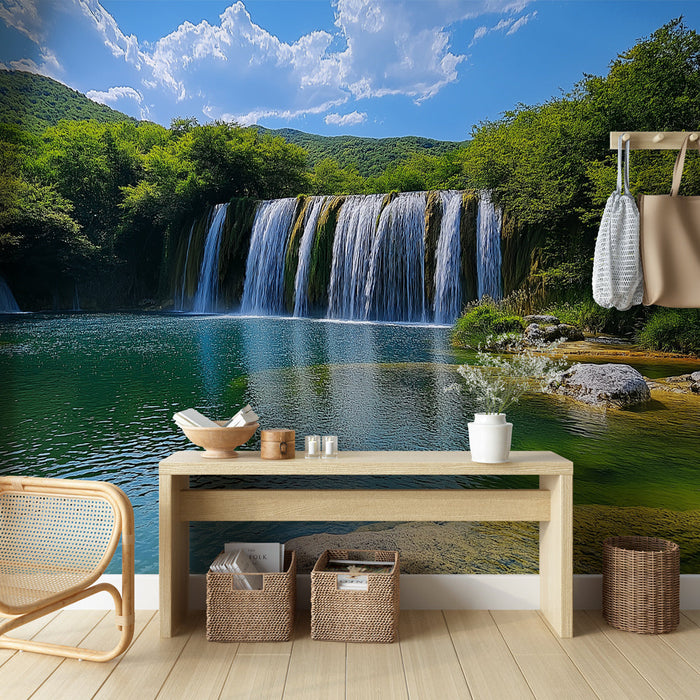 Muraaltapeet juga | Looduslik maastik suurepärase joaga